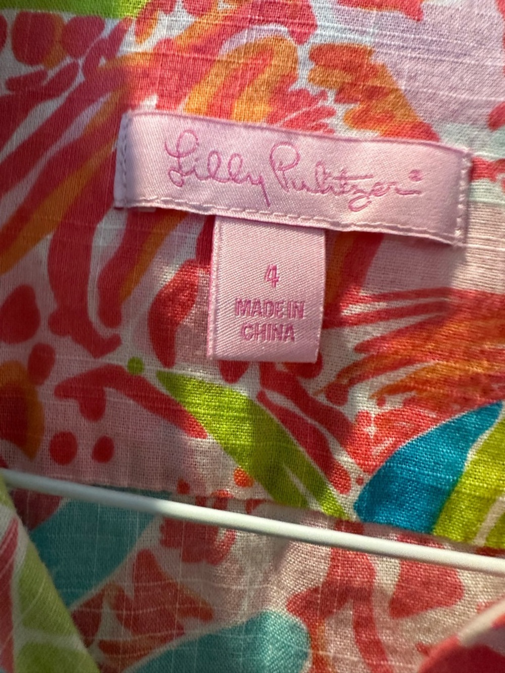 Lilly Pulitzer Tropical Print Cotton Button-Down Shirt - Picture 2 of 5